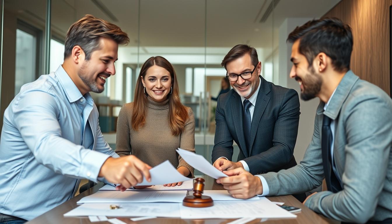 Business agreement signing